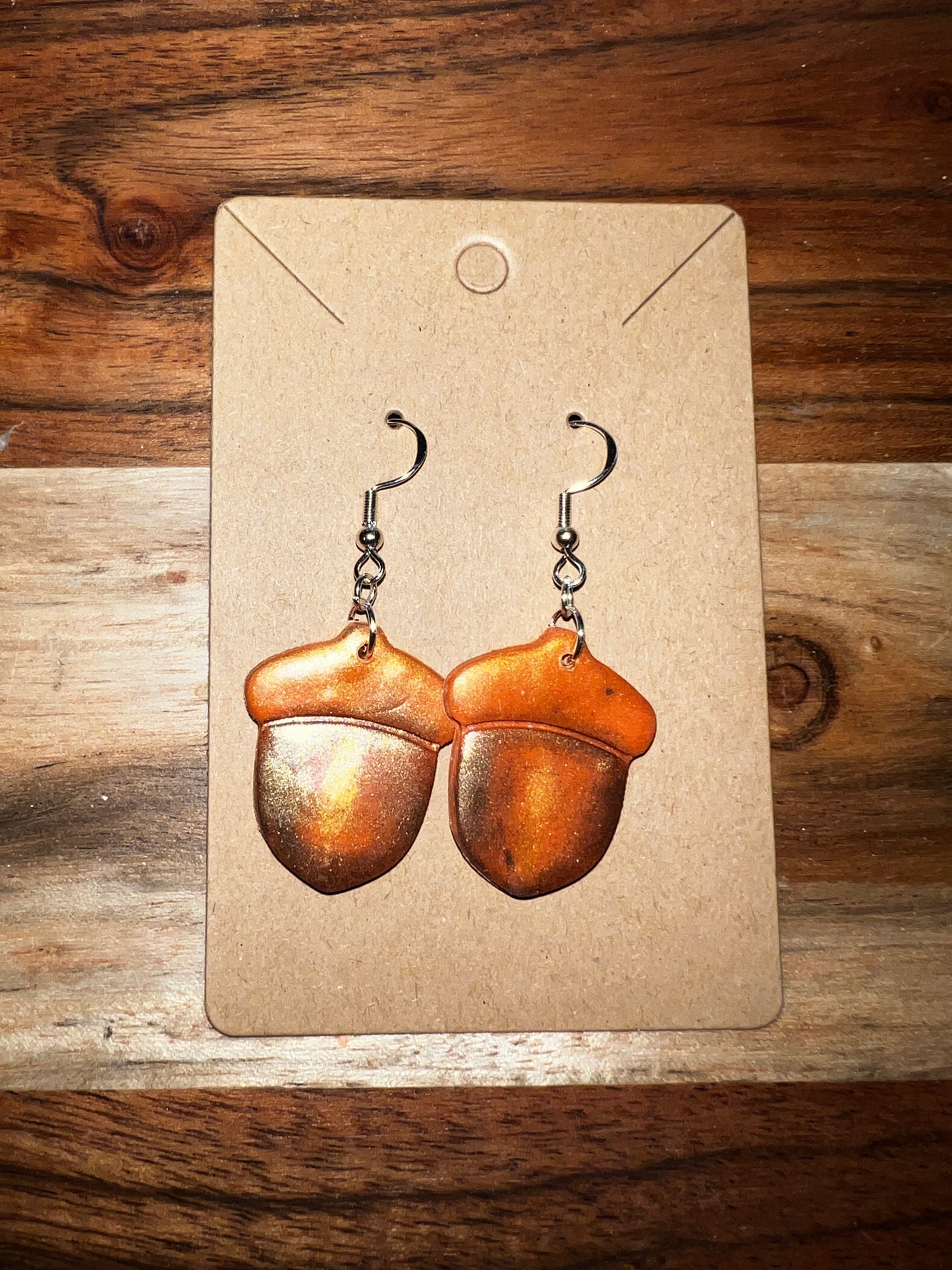 Large Acorn- Hook Earring