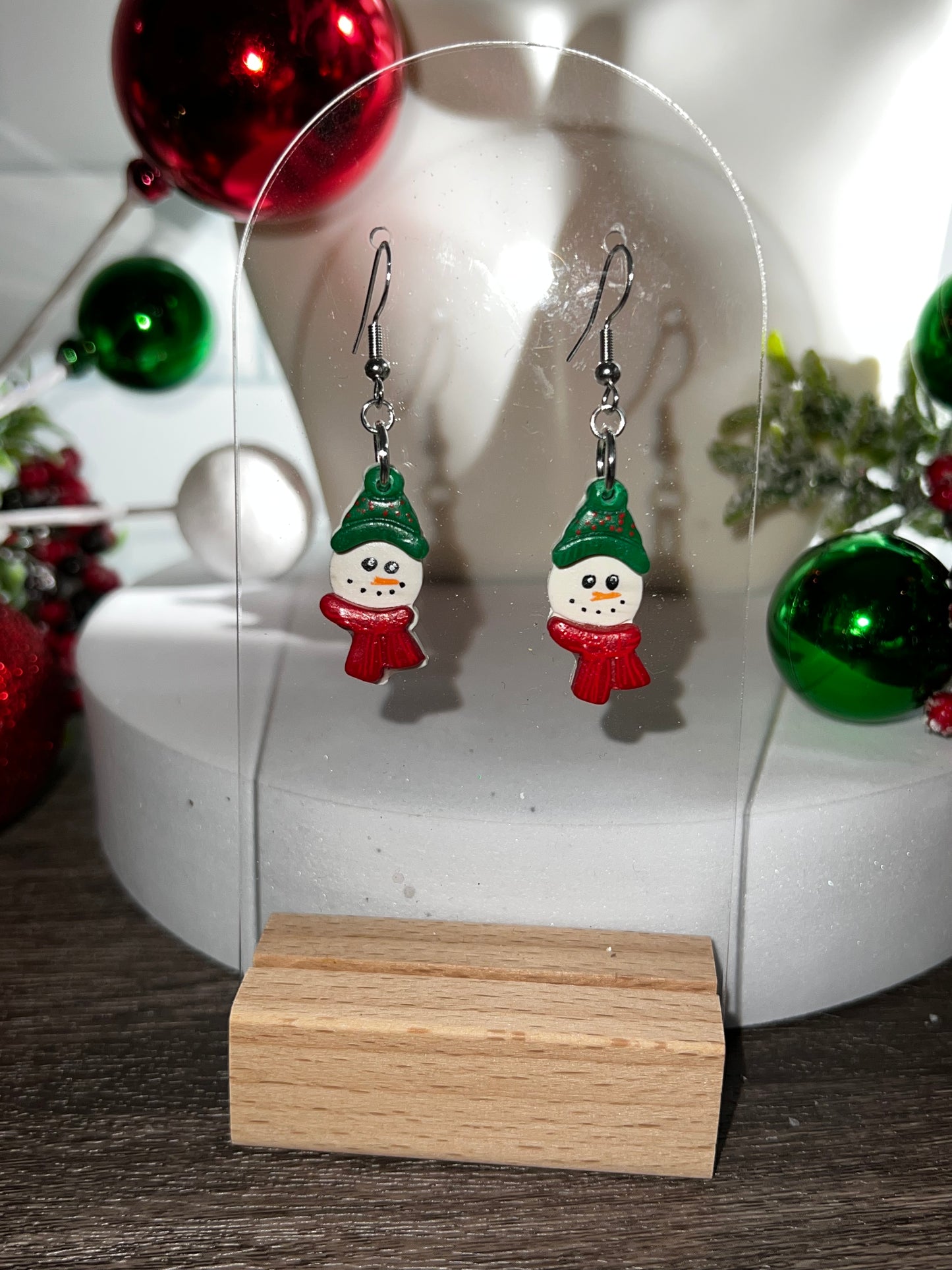 Petite Snowman- Merry Collection- Hook Earring