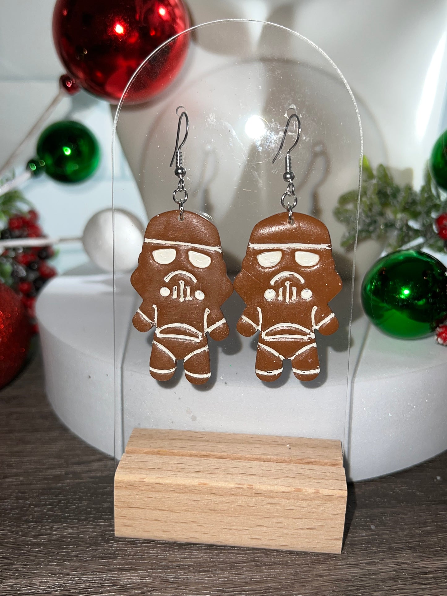 Ginger Trooper Cookie- Merry Collection- Hook Earring