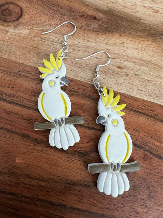 Cockatoo- Hook Earring