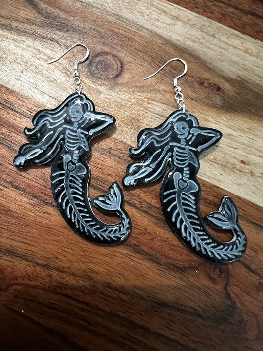 Siren Skeleton- Hook Earring