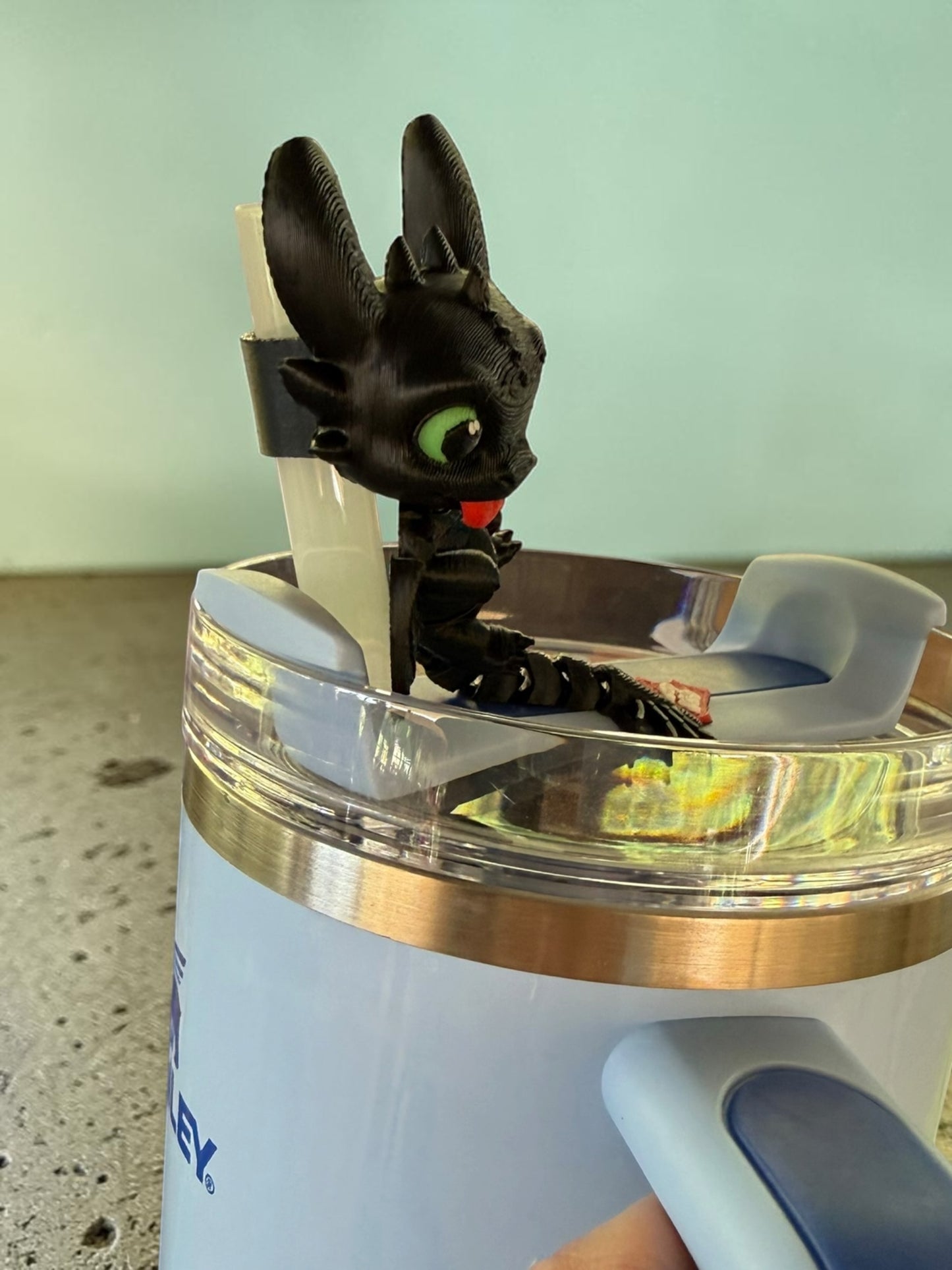 Fury Dragon- Straw Buddy- 3D Printed