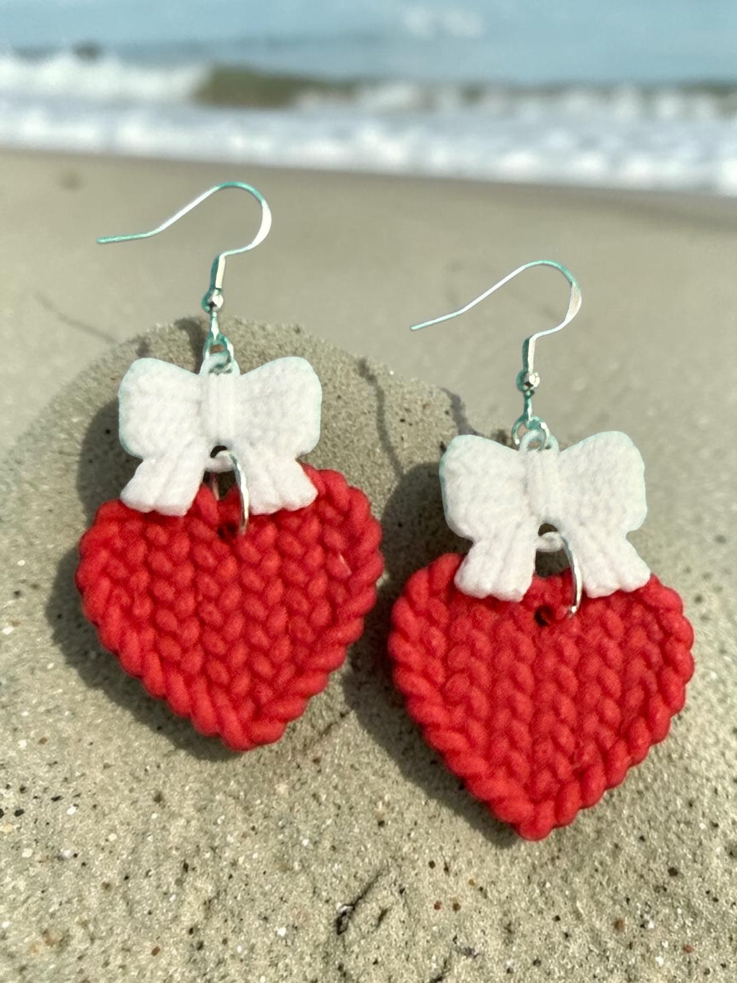 Bows and Hearts - 3D Printed Earrings