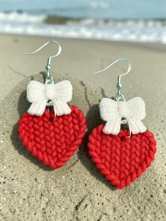 Bows and Hearts - 3D Printed Earrings