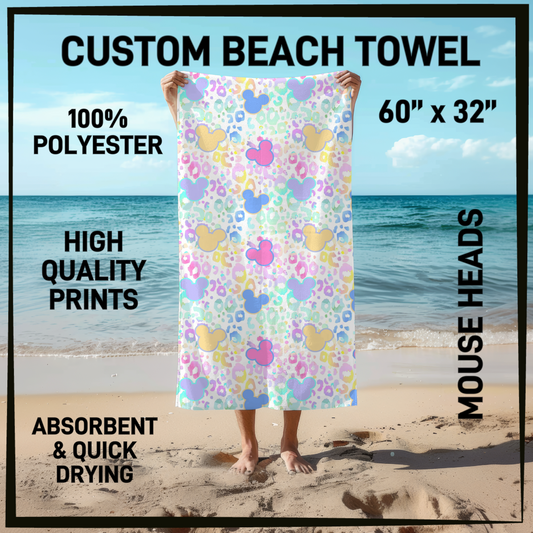 B9TW - Mouse Heads Beach Towel - Preorder Closing 6/2 ETA: Early August