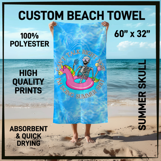 B9TW - Summer Skull Beach Towel - Preorder Closing 6/2 ETA: Early August