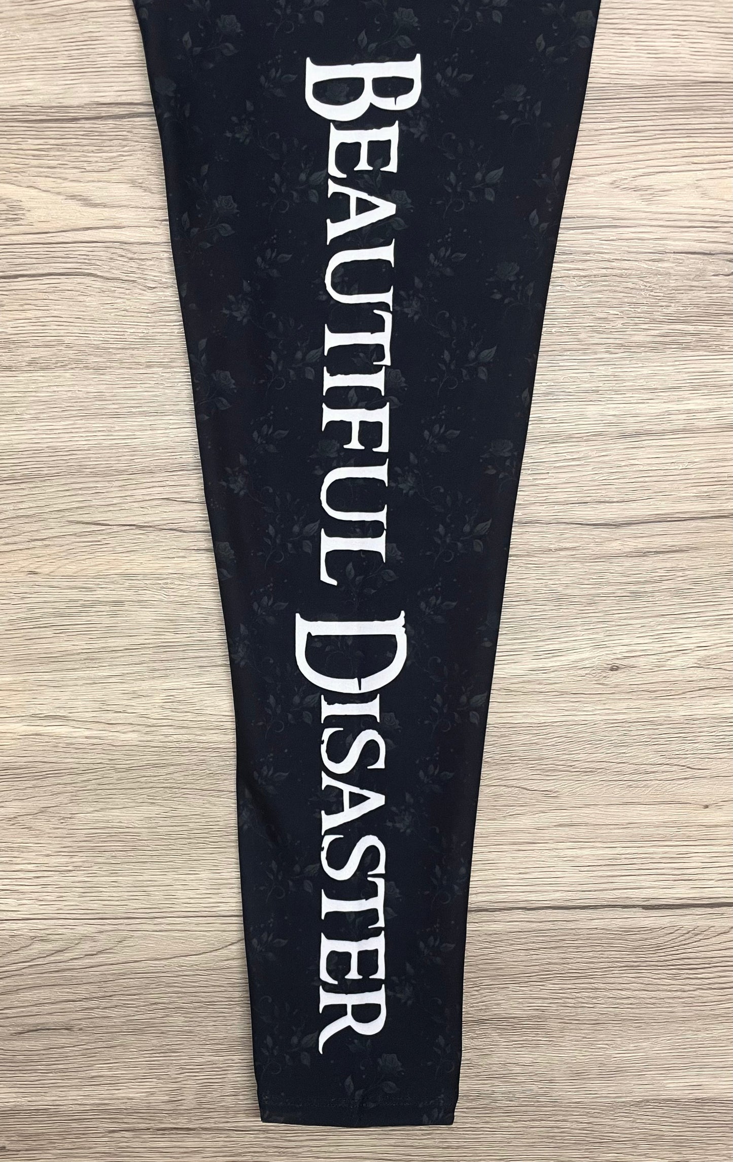 RTS - Beautiful Disaster Side Design Leggings w/ Pockets