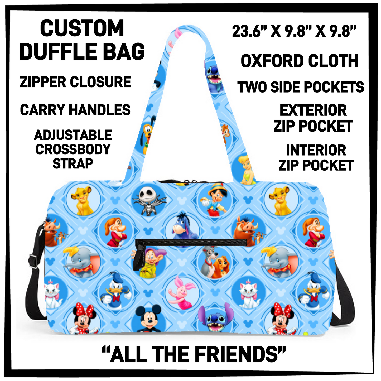 DF2B - All The Friends Duffel Bag - Preorder Closing 6/25 ETA: Late Aug