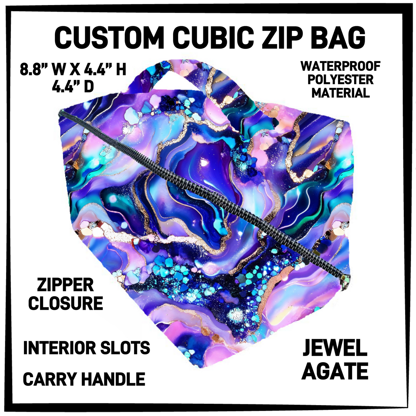 CZ1B - Jewel Agate Cubic Zip Bag - Preorder Closing 7/8 ETA: Early Sept