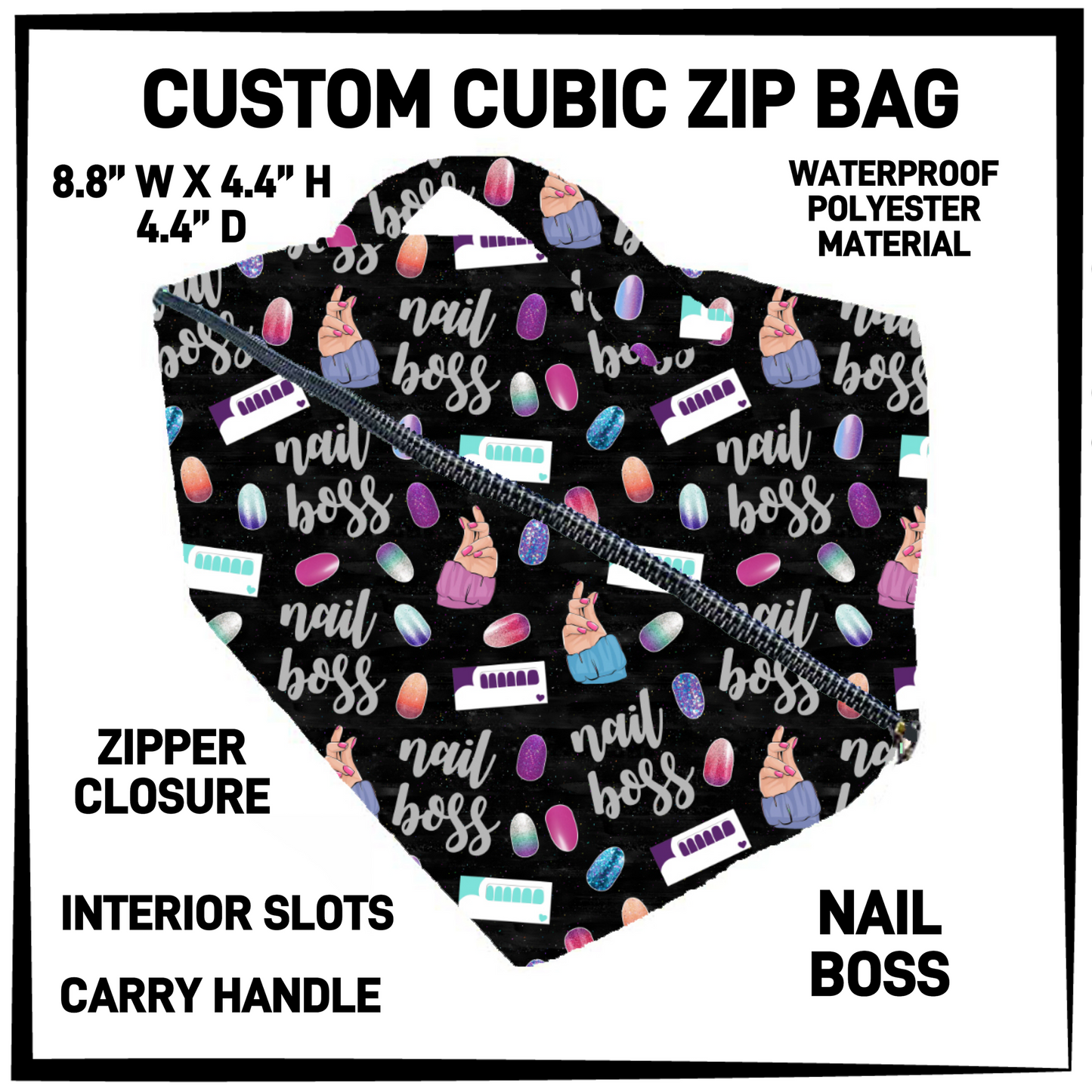 CZ1B - Nail Boss Cubic Zip Bag - Preorder Closing 7/8 ETA: Early Sept
