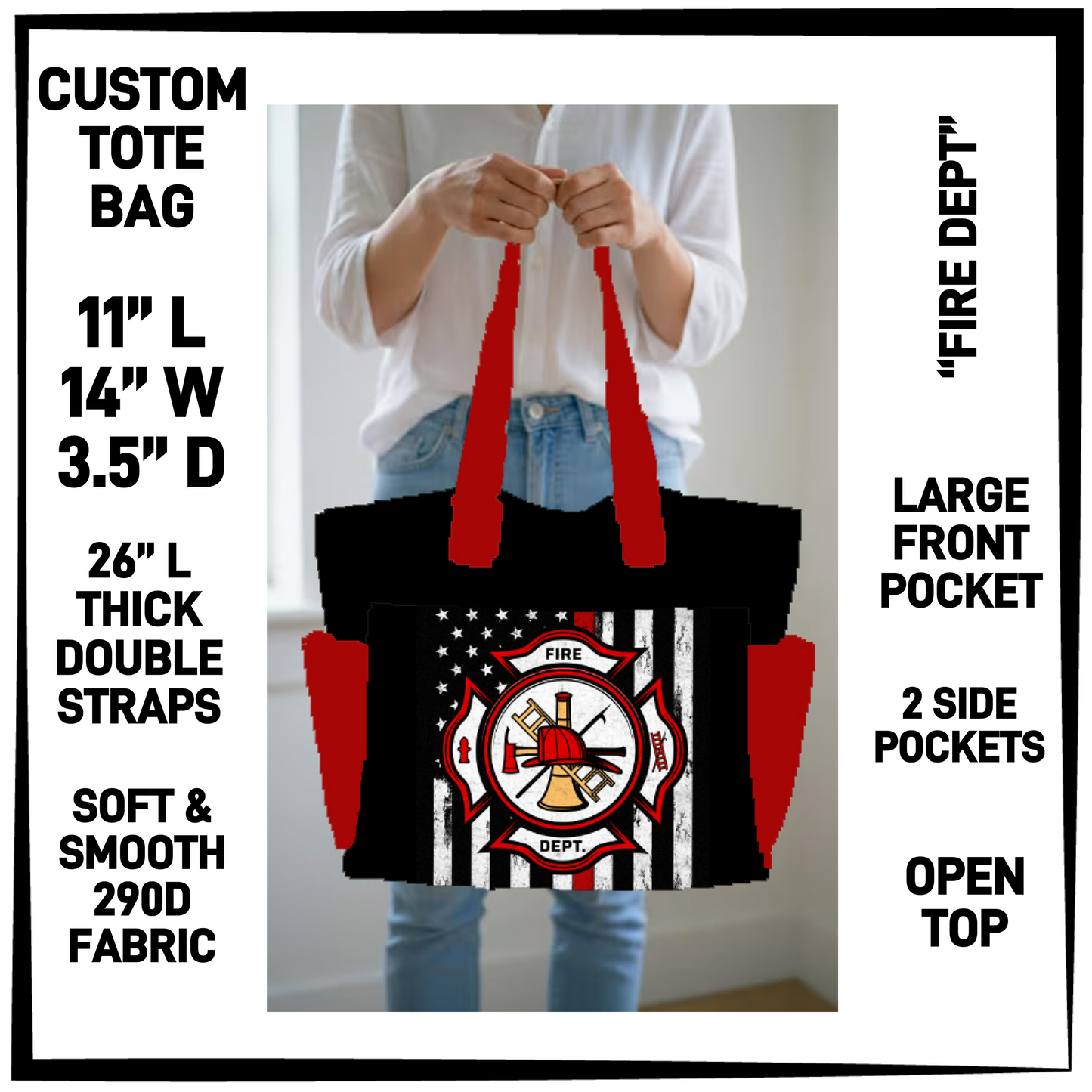 N2TB - Fire Dept Custom Tote Bag - Preorder Closing 7/22 ETA: Late Sept