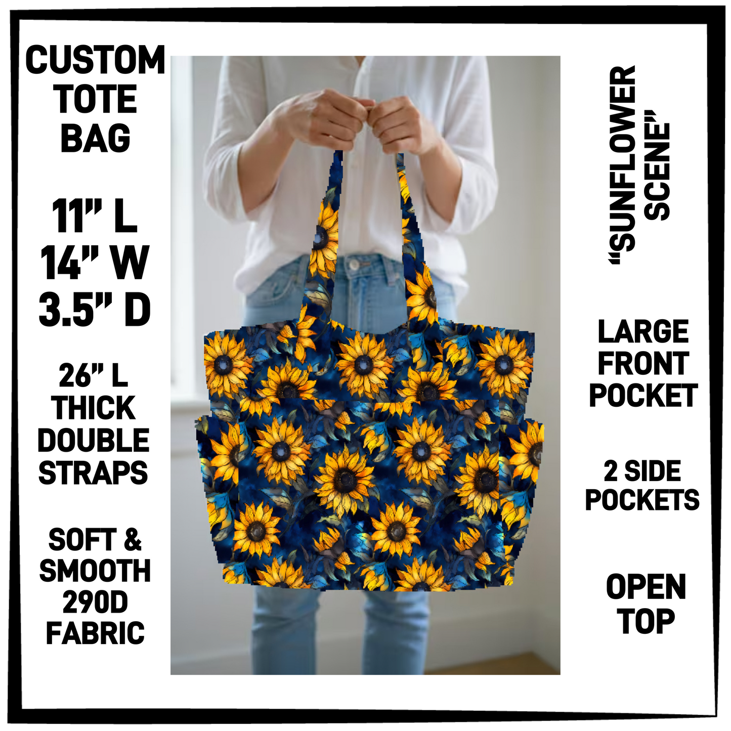 N2TB - Sunflower Scene Custom Tote Bag - Preorder Closing 7/22 ETA: Late Sept