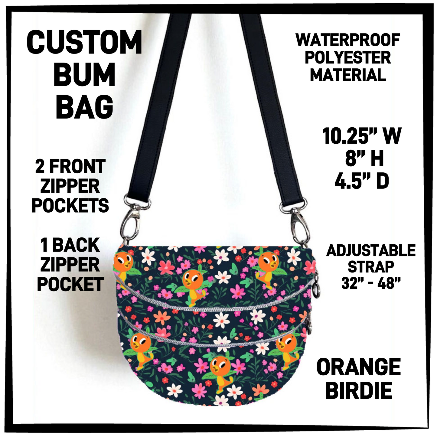 B1BM - Orange Birdie Bum Bag - Preorder Closing 8/19 ETA: Mid-Oct