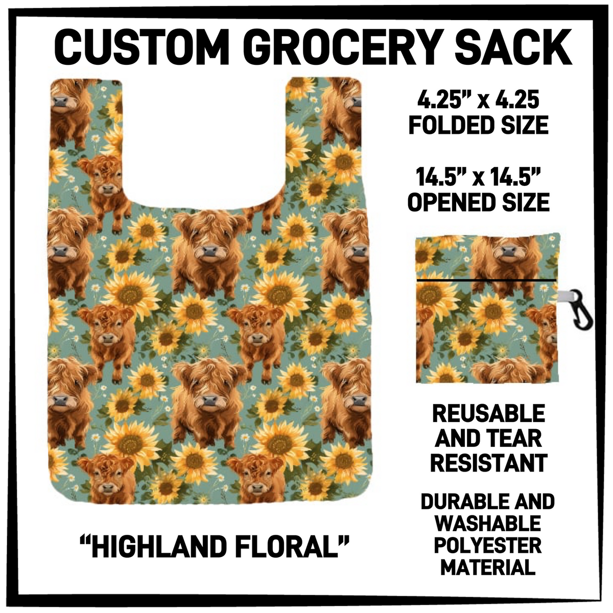 GRC4 - Highland Floral Grocery Sack - Preorder Closing 9/10 ETA: Early Dec
