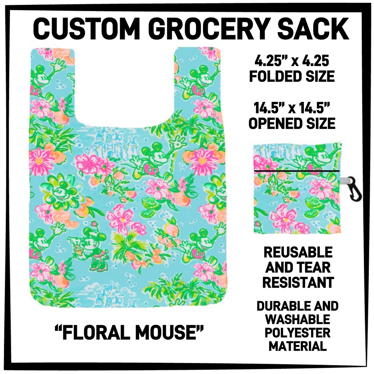 GRC4 - Floral Mouse Grocery Sack - Preorder Closing 9/10 ETA: Early Dec