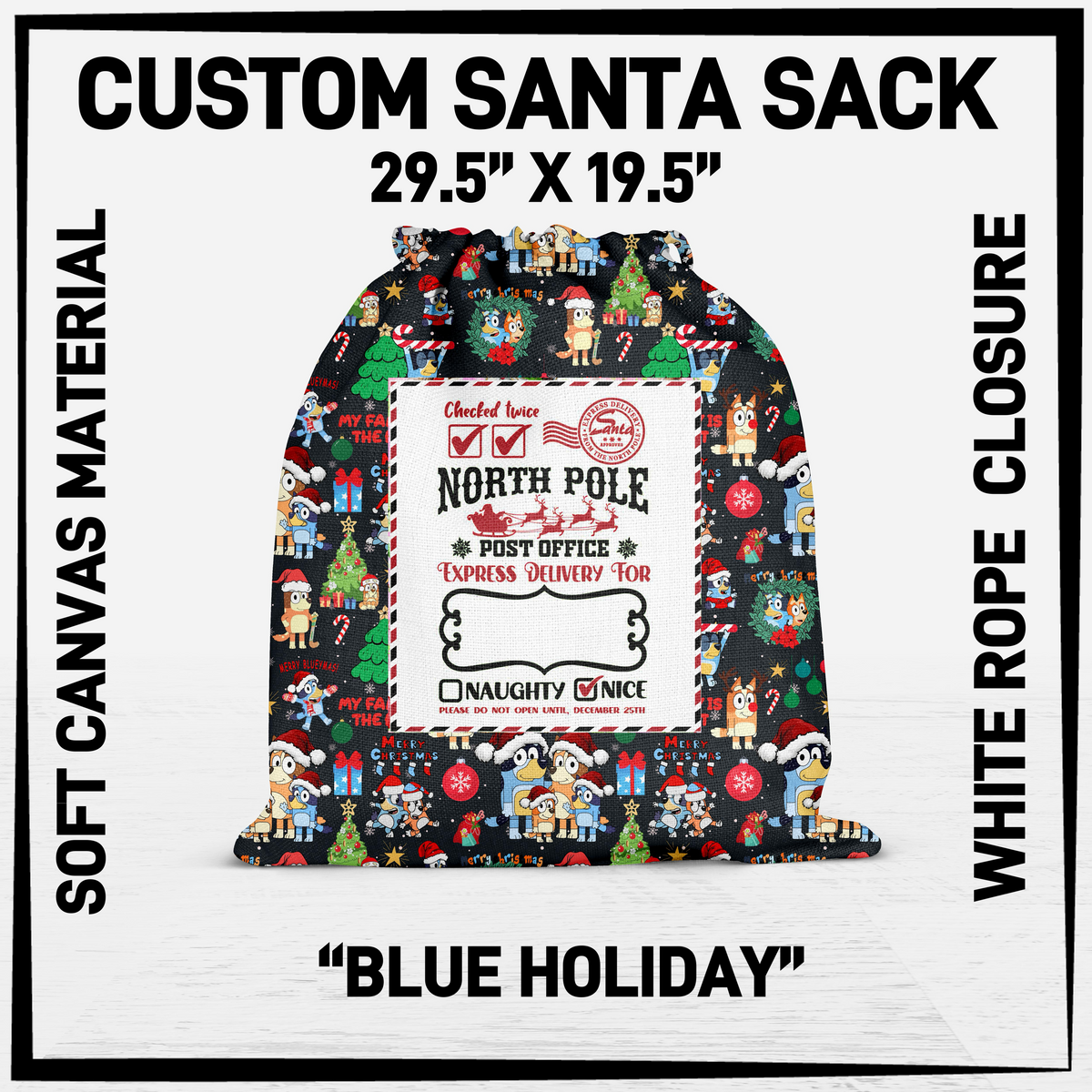 SNCS - Blue Holiday Santa Sack - Preorder Closing 9/17 ETA: Mid-Dec