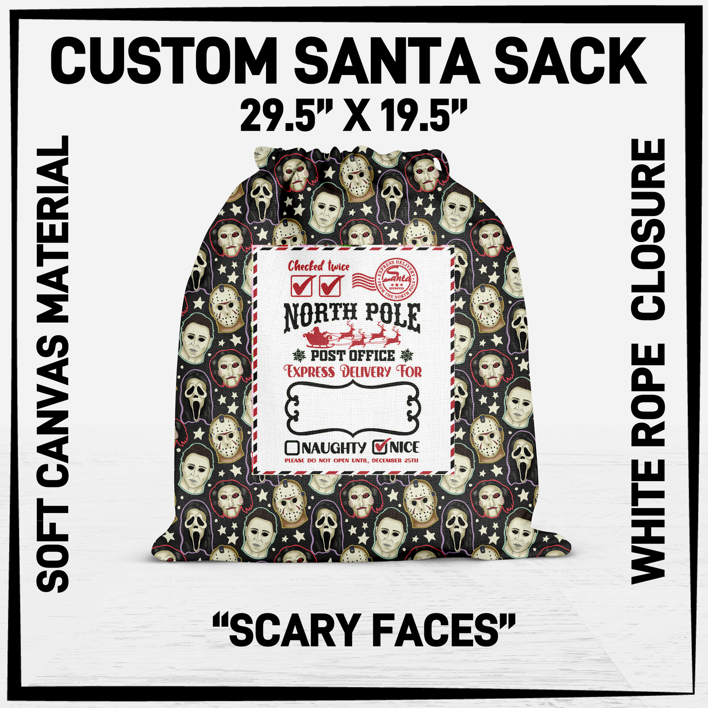 SNCS - Scary Faces Santa Sack - Preorder Closing 9/17 ETA: Mid-Dec