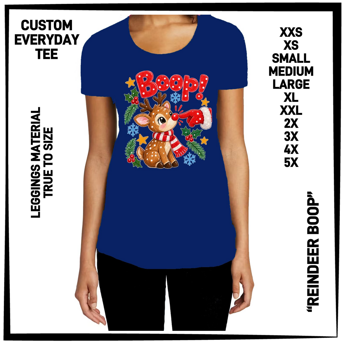 ED2T - Reindeer Boop Everyday Tee - Preorder Closing 9/23 ETA: Mid-Dec