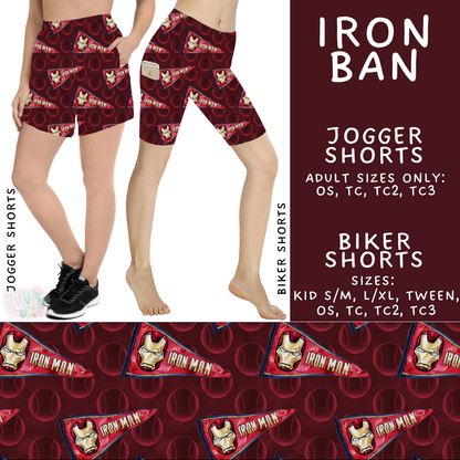 Batch #542 - Pennant Banner Collection - Closes 6/12 - ETA mid August - Iron Ban Biker & Jogger Shorts