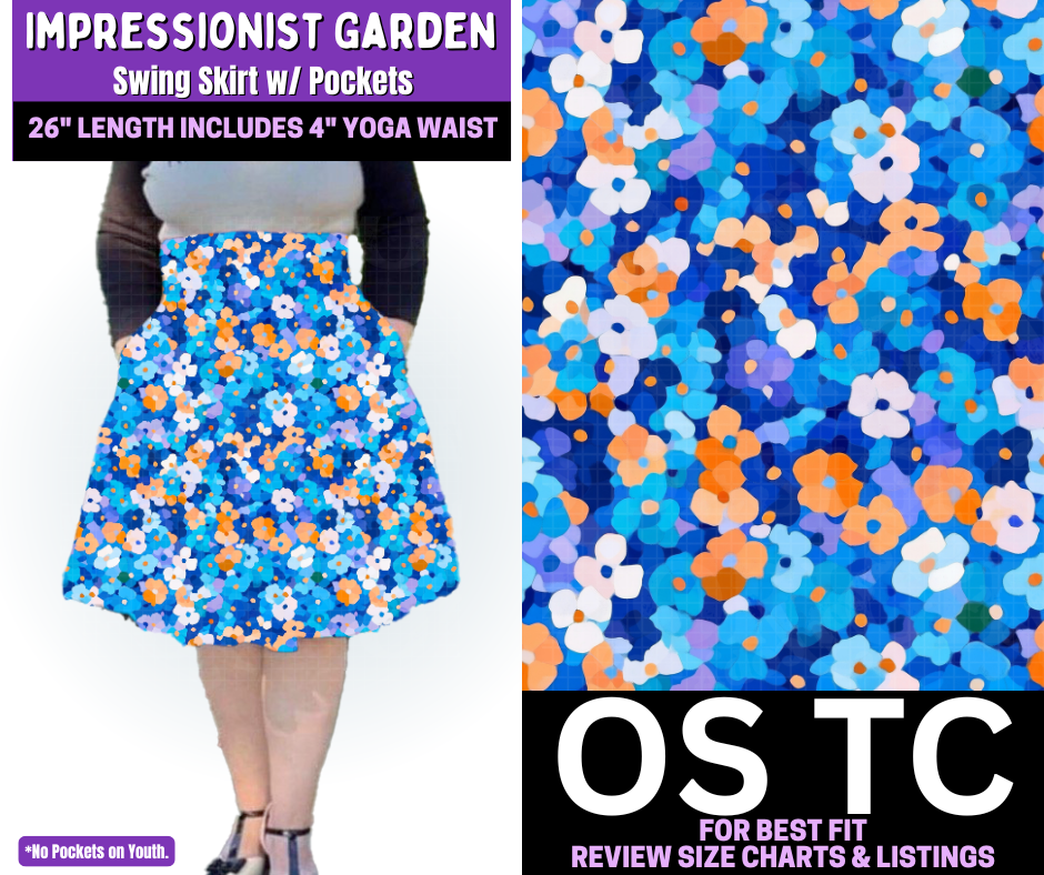 Impressionist Garden Swing Skirt