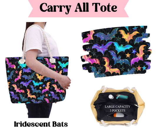 Iridescent Bats Carry All Tote