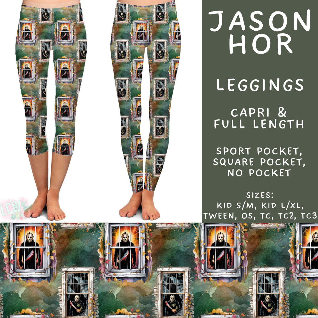 Batch #571 - Horror Windows - Closes 8/17 - ETA mid Oct - Jason Hor Full and Capri Length Leggings