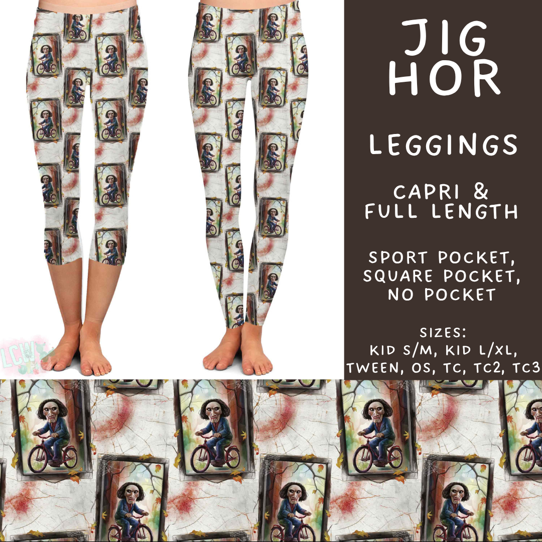 Batch #571 - Horror Windows - Closes 8/17 - ETA mid Oct - Jig Hor Full and Capri Length Leggings