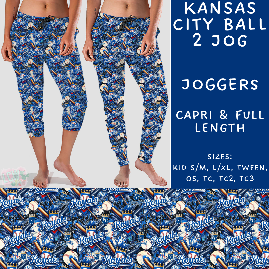 Batch #296 - Strike Out - Closes 2/28 - ETA late April - Kansas City Ball 2 Full and Capri Length Joggers