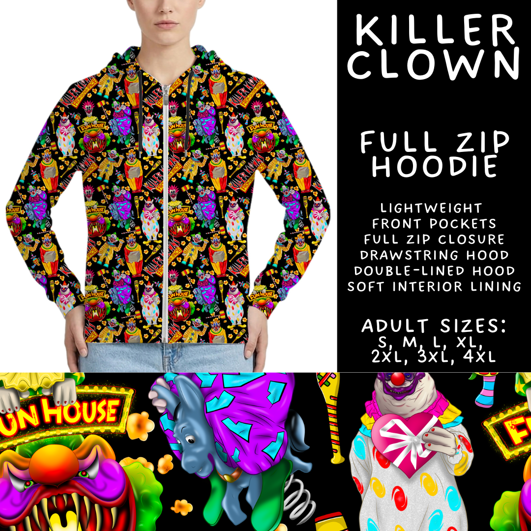 Batch #561 - June Request Run - Closes 7/27 - ETA late Sept - Killer Clown Full Zip Hoodie