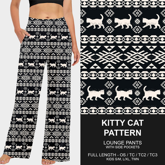 B215 - Preorder Kitty Cat Pattern Lounge Pants (Closes 3/02. ETA mid May)