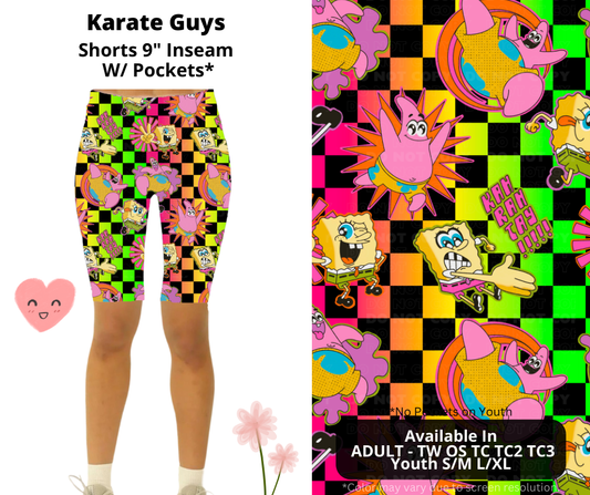 Preorder! Closes 3/3. ETA June. Karate Guys 9" Inseam Shorts w/wo Pockets