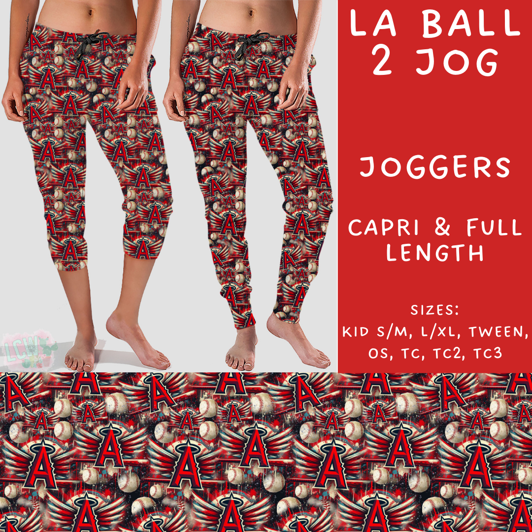 Batch #296 - Strike Out - Closes 2/28 - ETA late April - LA Ball 2 Full and Capri Length Joggers