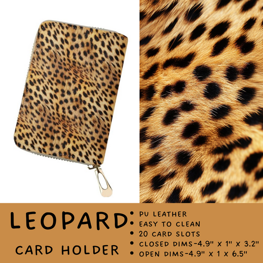 Batch #265 - Card Holders & Foldable Wallets - Closes 1/1 - ETA mid Feb - Leopard Card Holder