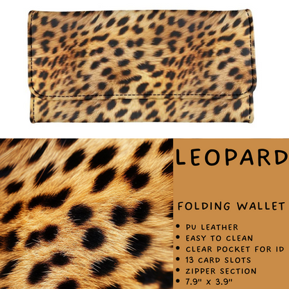 Batch #265 - Card Holders & Foldable Wallets - Closes 1/1 - ETA mid Feb - Leopard Foldable Wallet