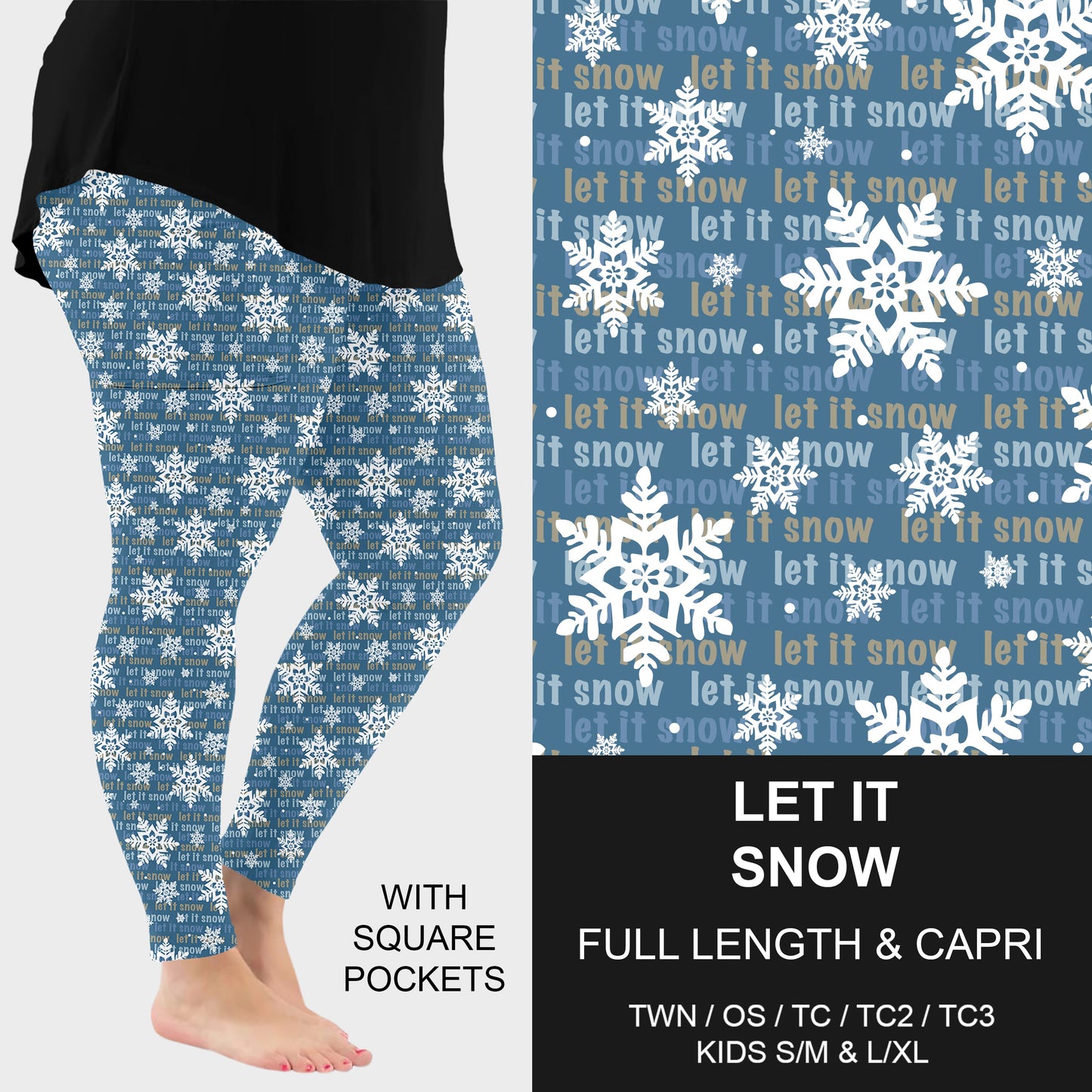 B312 - Preorder Let It Snow Leggings w/ Pockets (Closes 9/13. ETA: mid Nov.)