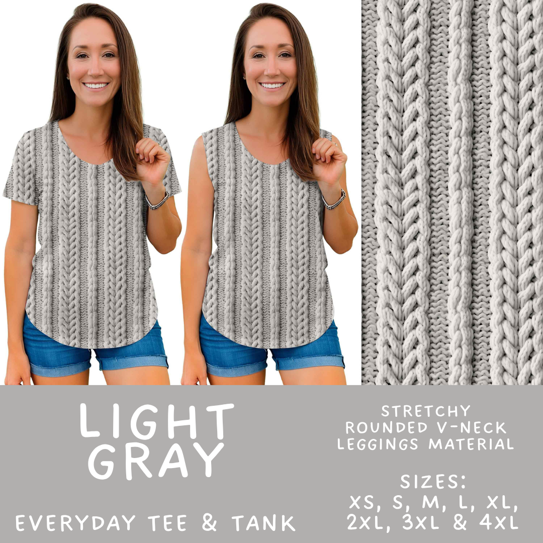Batch #596 - Sweater Weather - Closes 10/9 - ETA early Dec - Light Gray Everyday Tank & Tee