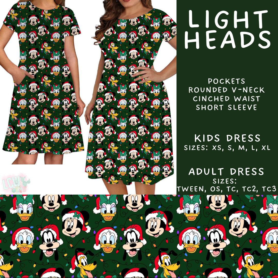 Batch #598 - Magical Character Christmas 2 - Closes 10/14 - ETA early Dec - Light Heads Adult & Kids Dresses