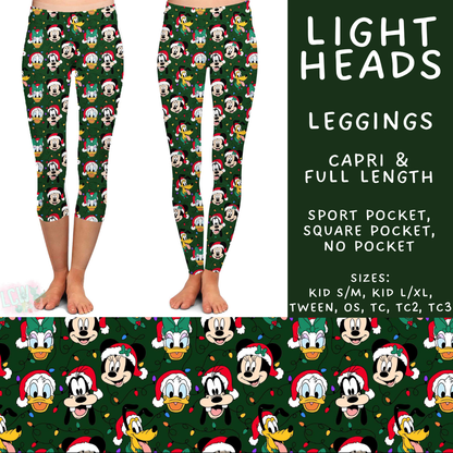 Batch #598 - Magical Character Christmas 2 - Closes 10/14 - ETA early Dec - Light Heads Full and Capri Length Leggings