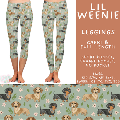 Batch #578 - July Request Run - Closes 8/31 - ETA late October - Lil Weenie Full and Capri Length Leggings