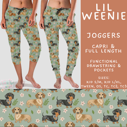 Batch #578 - July Request Run - Closes 8/31 - ETA late October - Lil Weenie Full and Capri Length Joggers