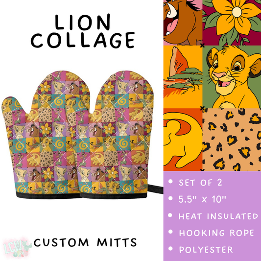Batch #476 - Bake Off - Closes 1/16 - ETA early/mid March - Lion Collage Oven Mitts