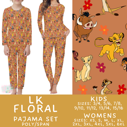 Batch #587 - Family Pajamas 2 - Closes 9/18 - ETA mid Nov - LK Floral Women's & Kid's Pajama Sets