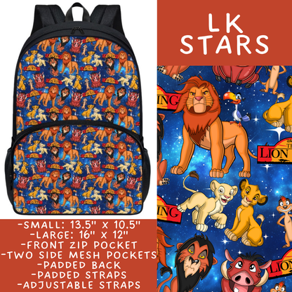 Batch #545 - Back to School 3 - Closes 6/19 - ETA early/mid August - LK Stars Backpacks