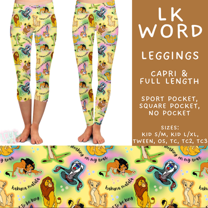 Batch #608 - Magic in Words - Closes 11/4 - ETA early Jan - LK Word Full and Capri Length Leggings