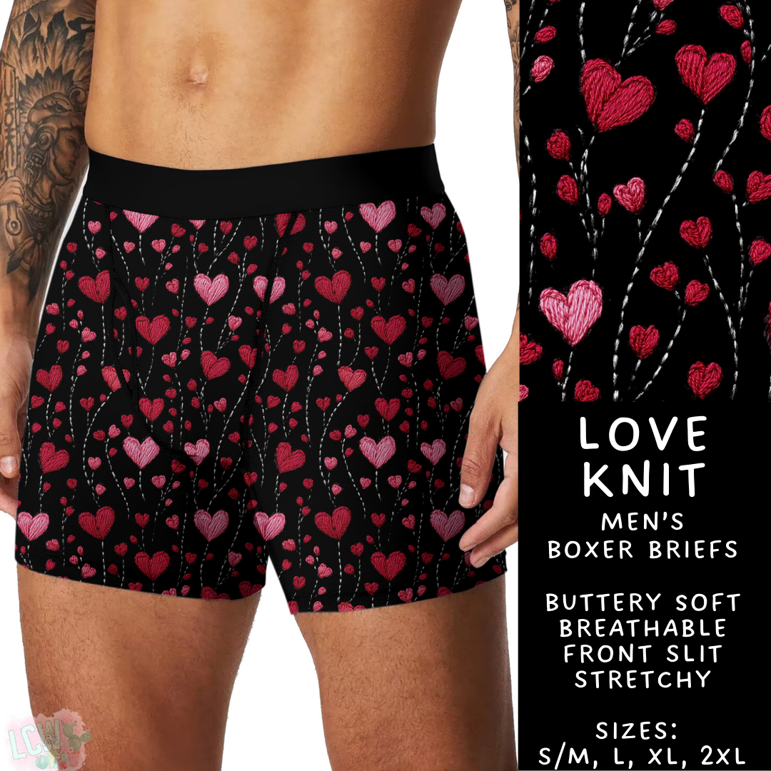 Batch #612 - Valentine's Matching Underwear - Closes 11/11 - ETA mid Jan - Love Knit Men's Boxer Briefs