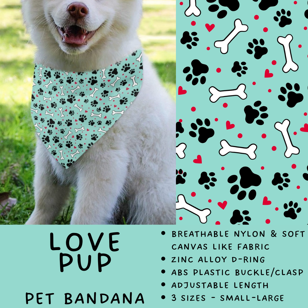 Batch #486 - Pet Gear Collection - Closes 2/6 - ETA early April - Love Pup Pet Collar Bandana