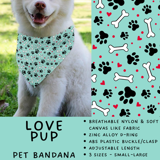Batch #486 - Pet Gear Collection - Closes 2/6 - ETA early April - Love Pup Pet Collar Bandana