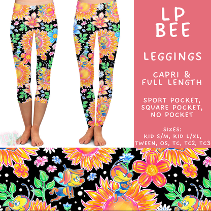 Batch #532 - LP Collection 2 - Closes 5/20 - ETA mid/late July - LP Bee Full and Capri Length Leggings