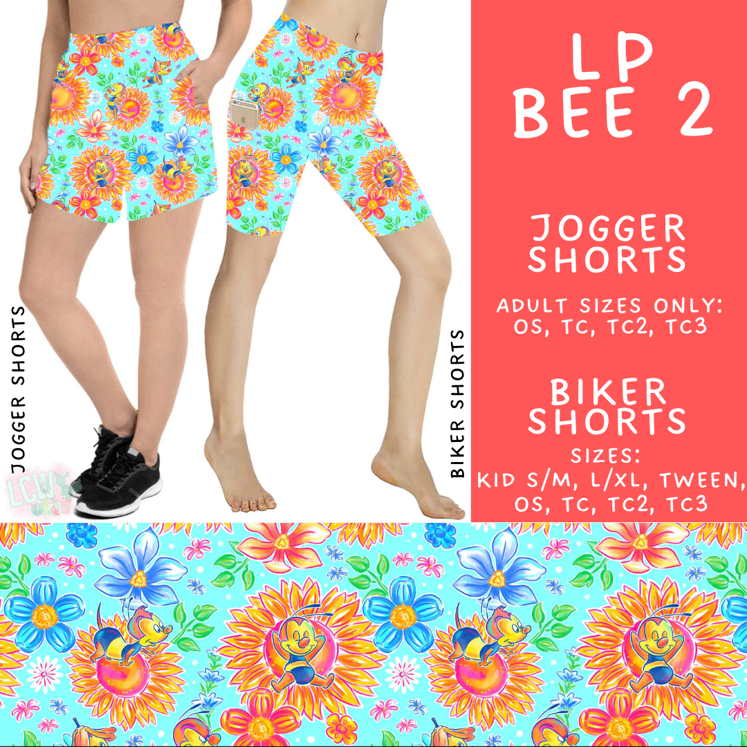 Batch #553 - LP Collection 3 - Closes 7/8 - ETA early Sept - LP Bee 2 Biker & Jogger Shorts