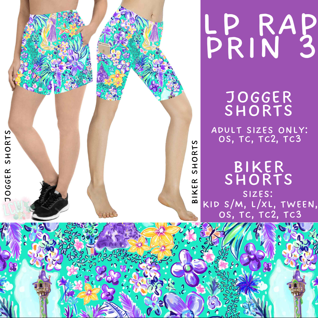 Batch #553 - LP Collection 3 - Closes 7/8 - ETA early Sept - LP Rap Prin 3 Biker & Jogger Shorts